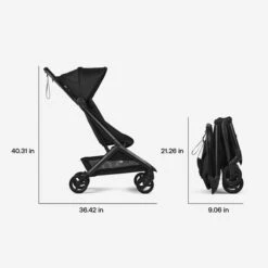 Bugaboo Butterfly 2 Complete Lightweight Stroller 26 Bugaboo Butterfly 2 Complete Lightweight Stroller -Megababies USA Bugaboo Butterfly 2 travel stroller black base heritage black fabrics heritage black sun canopy x PV007669 08
