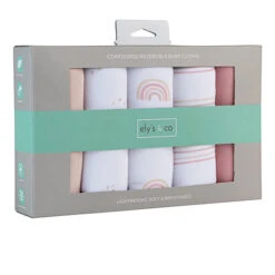 Ely's & Co. Contoured Jersey Cotton Burp Cloths - 5 Pack -Megababies USA BurpCloths 1resizesharpen