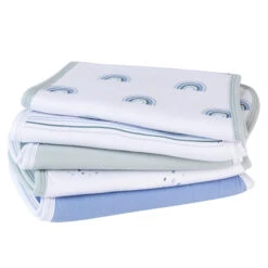 Ely's & Co. Contoured Jersey Cotton Burp Cloths - 5 Pack -Megababies USA BurpCloths 4resize