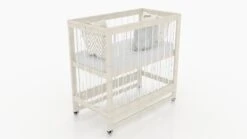 Melo Caress Mini Portable Crib -Megababies USA CaressMiniWashedWhiteAcrylic
