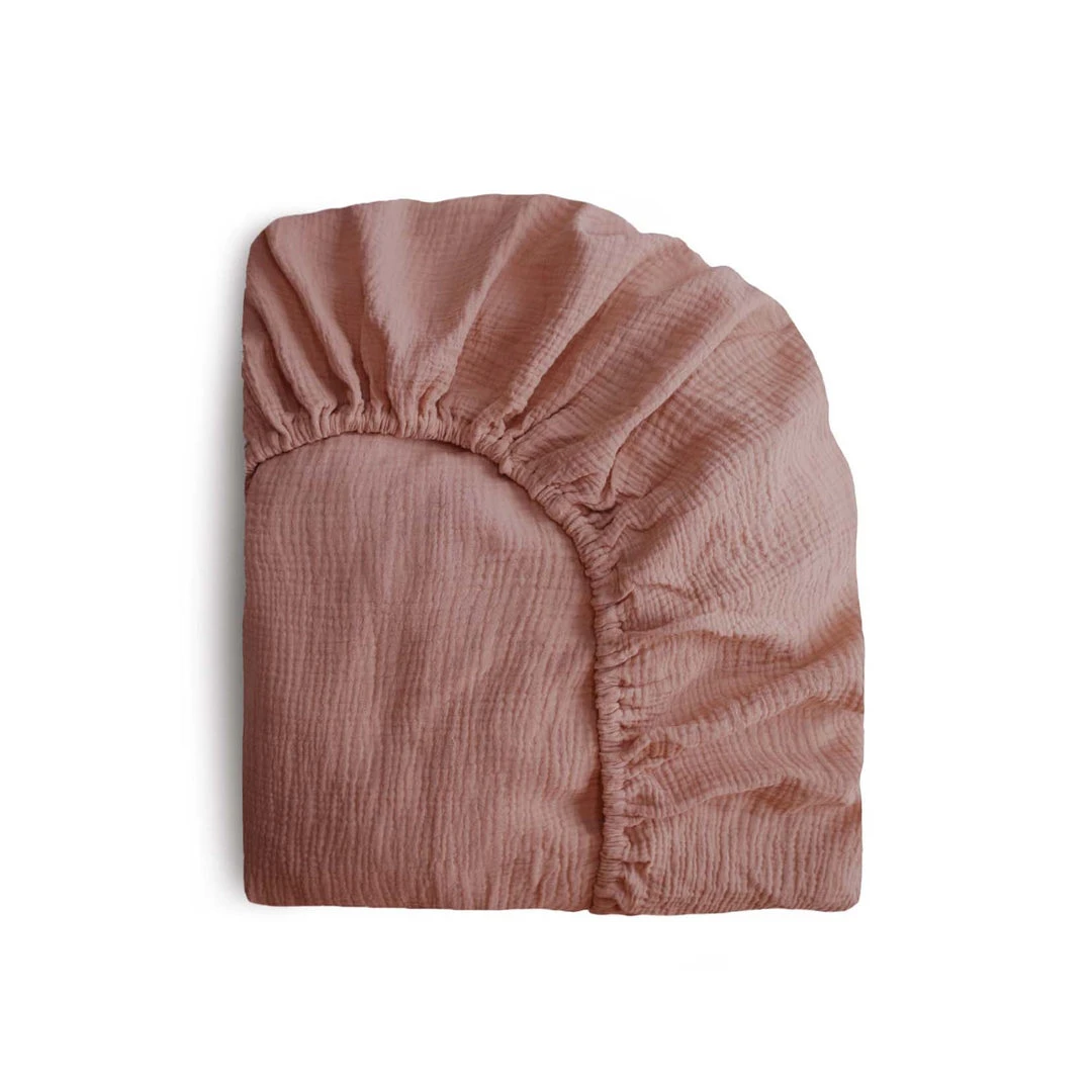 Mushie Extra Soft Muslin Mini Crib Sheet 9 Mushie Extra Soft Muslin Mini Crib Sheet - Image 9