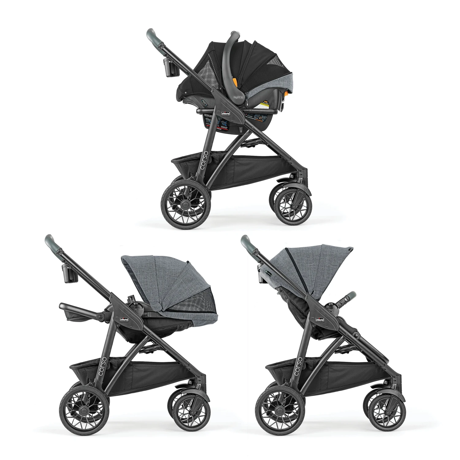 Chicco Corso Primo ClearTex Travel System - Aspen 2 Chicco Corso Primo ClearTex Travel System - Aspen - Image 2