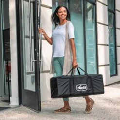 Chicco Dash Quick-Fold Playard -Megababies USA Chicco Dash Charcoal Carry Bag 2400