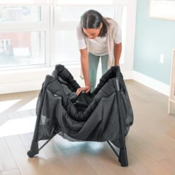 Chicco Dash Quick-Fold Playard -Megababies USA Chicco Dash Charcoal Unfolding 2400
