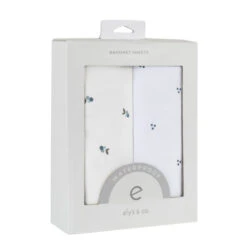 Ely's & Co. Waterproof Bassinet Sheet - 2 Pack -Megababies USA D1322 BeddingBlue2copy