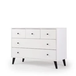 Dadada Austin 5-Drawer Dresser 20 Dadada Austin 5-Drawer Dresser -Megababies USA DD Austin P Dresser WhiteBlack Angle45