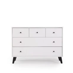 Dadada Austin 5-Drawer Dresser 18 Dadada Austin 5-Drawer Dresser -Megababies USA DD Austin P Dresser WhiteBlack Front