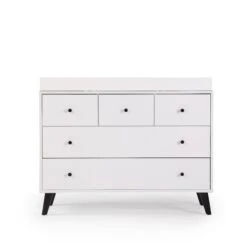 Dadada Austin 5-Drawer Dresser 19 Dadada Austin 5-Drawer Dresser -Megababies USA DD Austin P Dresser WhiteBlack Front Tray