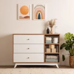 Dadada Central Park 3-Drawer Dresser -Megababies USA DD CentralPark LF Dresser RedOak 2