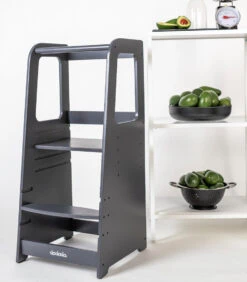 Dadada Toddler Tower -Megababies USA DD ToddlerTower Graphite LF