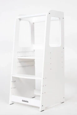 Dadada Toddler Tower -Megababies USA DD ToddlerTower White Angle