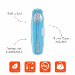 Innobaby Din Din SMART Stainless Steel Spoon And Fork Set With Carrying Case - BPA Free -Megababies USA DS SSF01 icons 5000x5000 00929.1614789032 20870.1623262367
