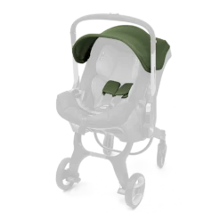 Doona Canopy And Shoulder Pads -Megababies USA Doona US FabricSetangle 35649 DesertGreen transparent