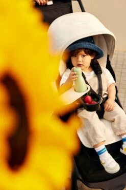 Bugaboo Stroller Tray -Megababies USA Dragonfly SnackTray Lifestyle DesertTaupe Bugaboo P001 57 F2