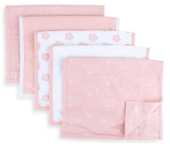 Ely's & Co. Waterproof Reversible Jersey Cotton Burp Cloths / Cloth Diapers - 5 Pack -Megababies USA EC 1611