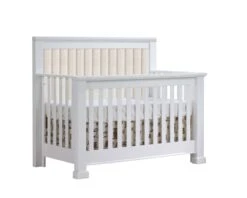 Natart Taylor 5-in-1 Convertible Crib With Channel Tufted Panel