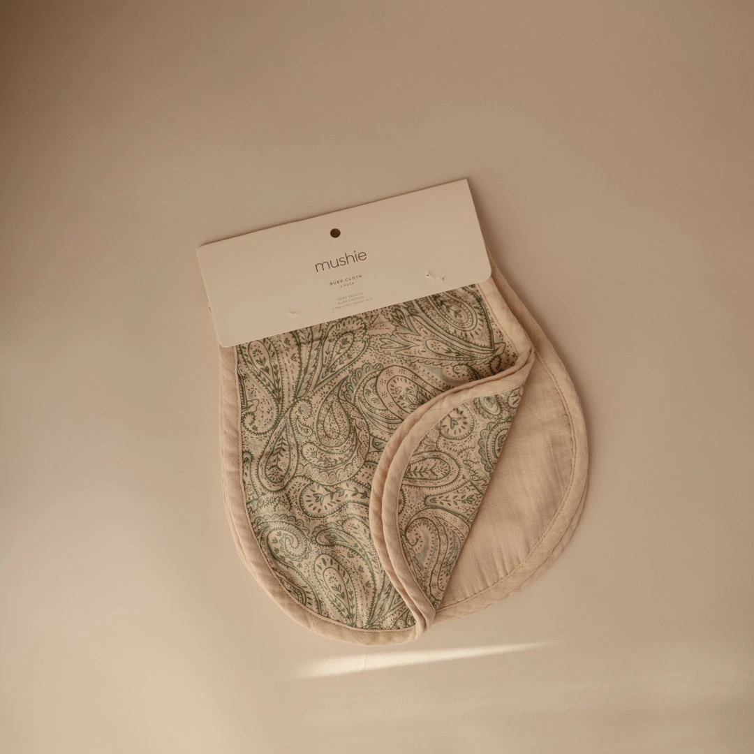 Mushie Organic Cotton Muslin Burp Cloth 2-Pack 6 Mushie Organic Cotton Muslin Burp Cloth 2-Pack - Image 6