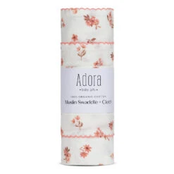 Adora Organic Cotton Muslin Swaddle + Cloth Set 19 Adora Organic Cotton Muslin Swaddle + Cloth Set -Megababies USA Floral Girls out of packaging 1400x 6d5f3809 129e 4b2b a7ee f2406f2c01cc