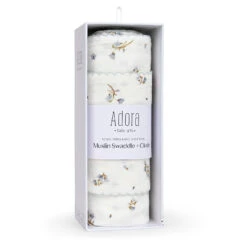 Adora Organic Cotton Muslin Swaddle + Cloth Set 16 Adora Organic Cotton Muslin Swaddle + Cloth Set -Megababies USA Floralboysinpackaging 1400x a0fbfeb4 4b1e 4aa1 b999 e96c98177219