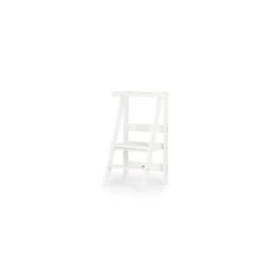 Dadada Folding Toddler Tower -Megababies USA FoldingToddlerTower White Position02