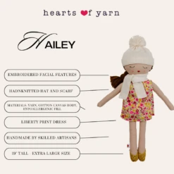 Ely's & Co. Hearts Of Yarn Hailey Doll -Megababies USA HAILEY