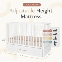 HushCrib 3-in1 Convertible Crib With Trundle 25 HushCrib 3-in1 Convertible Crib With Trundle -Megababies USA HC CWT6