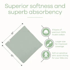 Comfy Cubs Muslin Cotton Hooded Baby Towel -Megababies USA HoodedTowels Fern 1 1024x1024 550e9c2e e126 4657 b232 490b75fa3819