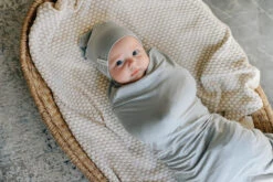Ely's & Co. Modal Swaddle Blanket And Beanie Hat Gift Set -Megababies USA IMG 1253