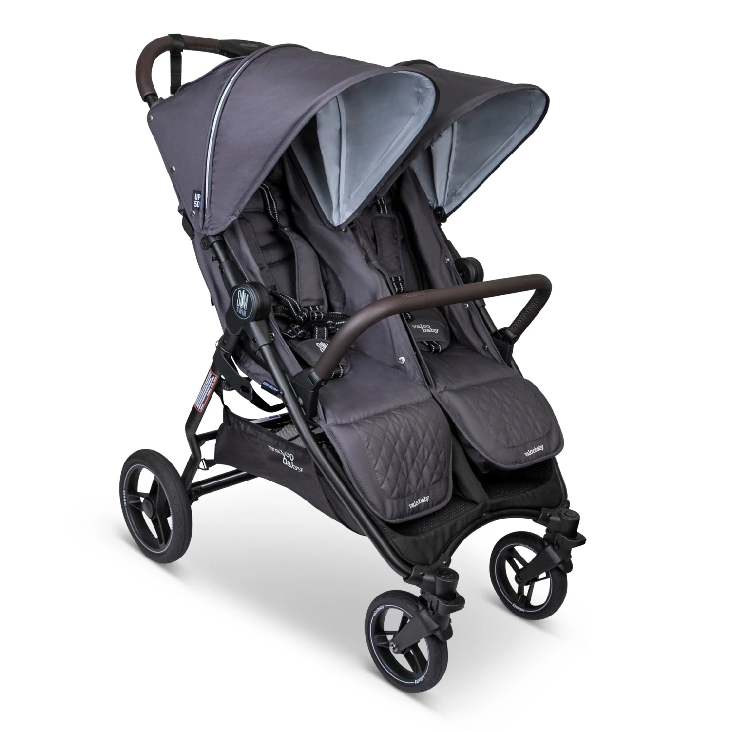 Valco Baby Slim Twin Double Stroller With Bumper Bar - Sport Edition 2 Valco Baby Slim Twin Double Stroller With Bumper Bar - Sport Edition - Image 2