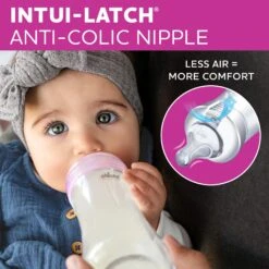 Chicco Duo 9oz. Hybrid Baby Bottle With Invinci-Glass Inside/Plastic Outside 2-Pack 14 Chicco Duo 9oz. Hybrid Baby Bottle With Invinci-Glass Inside/Plastic Outside 2-Pack -Megababies USA INTUI Detail01 AntiColic 071822