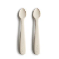 Mushie Silicone Feeding Spoons 2-Pack -Megababies USA Ivory SiliconeSpoon 1080x 474b7981 760d 4904 ba2a 4b2388358107