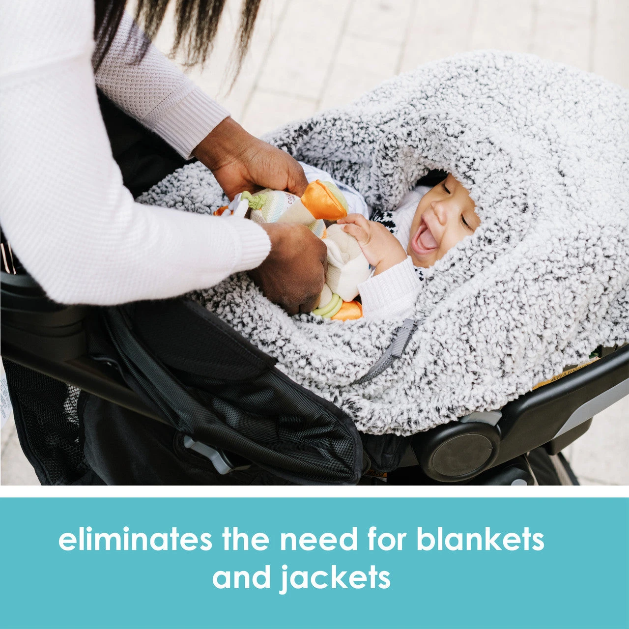 JJ Cole Cuddly Car Seat Cover 5 JJ Cole Cuddly Car Seat Cover - Image 5