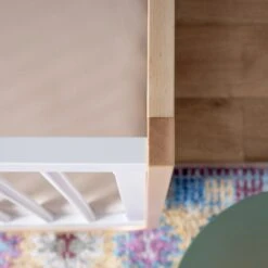 Dadada Jolly 3-in-1 Convertible Crib 18 Dadada Jolly 3-in-1 Convertible Crib -Megababies USA Jolly Crib WhiteNatural CloseUp Top