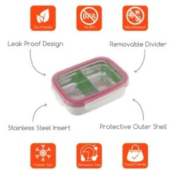 Innobaby Keepin' SMART Storage Stainless Steel Divided Bento Snack Box With Lid -Megababies USA KS BT2 02 icons 5000x5000 08217.1552596444.1280.1280 11802.1628081950