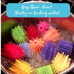 Innobaby SPIKE SIlicone Sensory Fish 13 Innobaby SPIKE SIlicone Sensory Fish -Megababies USA Keep them clean Sterilize in boiling water 97200.1660323135