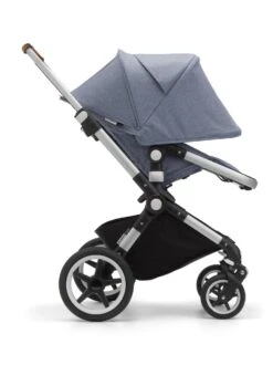 Bugaboo Lynx Stroller: Lightest Full-Size Stroller -Megababies USA LargeJPG PIBGBLynx chassisALU SFBM SCBMfullyextended RimsWH GripsCG profileview