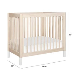 Babyletto Gelato 4-in-1 Convertible Mini Crib -Megababies USA M12998NXW dimensions