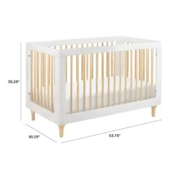 Babyletto Lolly 3-in-1 Convertible Crib With Toddler Bed Conversion Kit 24 Babyletto Lolly 3-in-1 Convertible Crib With Toddler Bed Conversion Kit -Megababies USA M9001WN dimensions