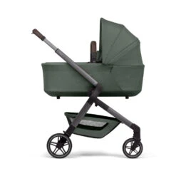 Joolz Hub² Stroller -Megababies USA Medium JoolzHub2Cot SideView ForestGreen