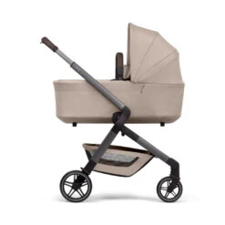 Joolz Hub² Stroller -Megababies USA Medium JoolzHub2Cot SideView Sandytaupe