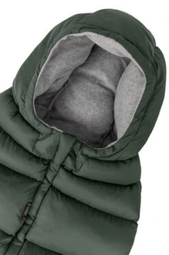 Joolz Puffer Footmuff -Megababies USA Medium Joolz Puffer Footmuff closeup hood Forestgreen 2