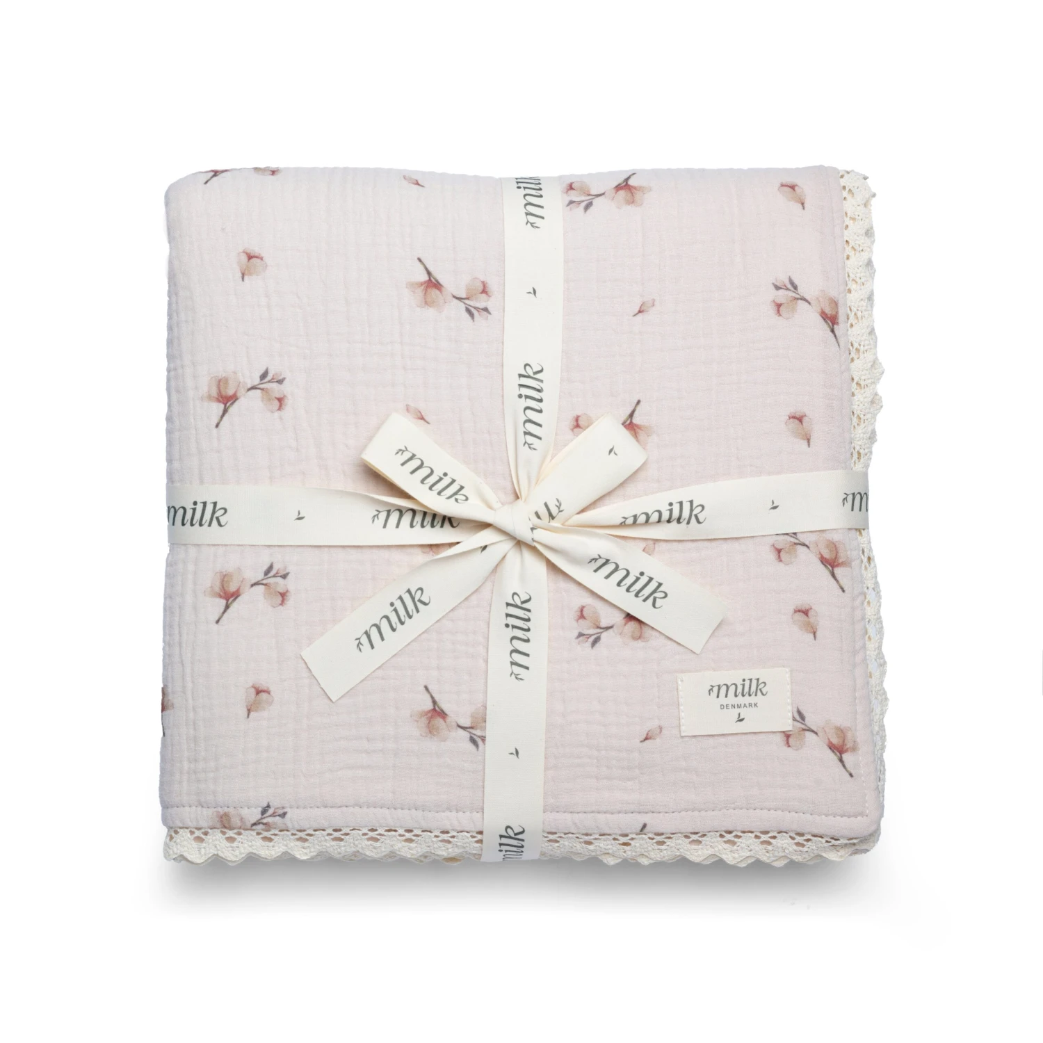 Milk Denmark Lace Edge Baby Blanket 5 Milk Denmark Lace Edge Baby Blanket - Image 5