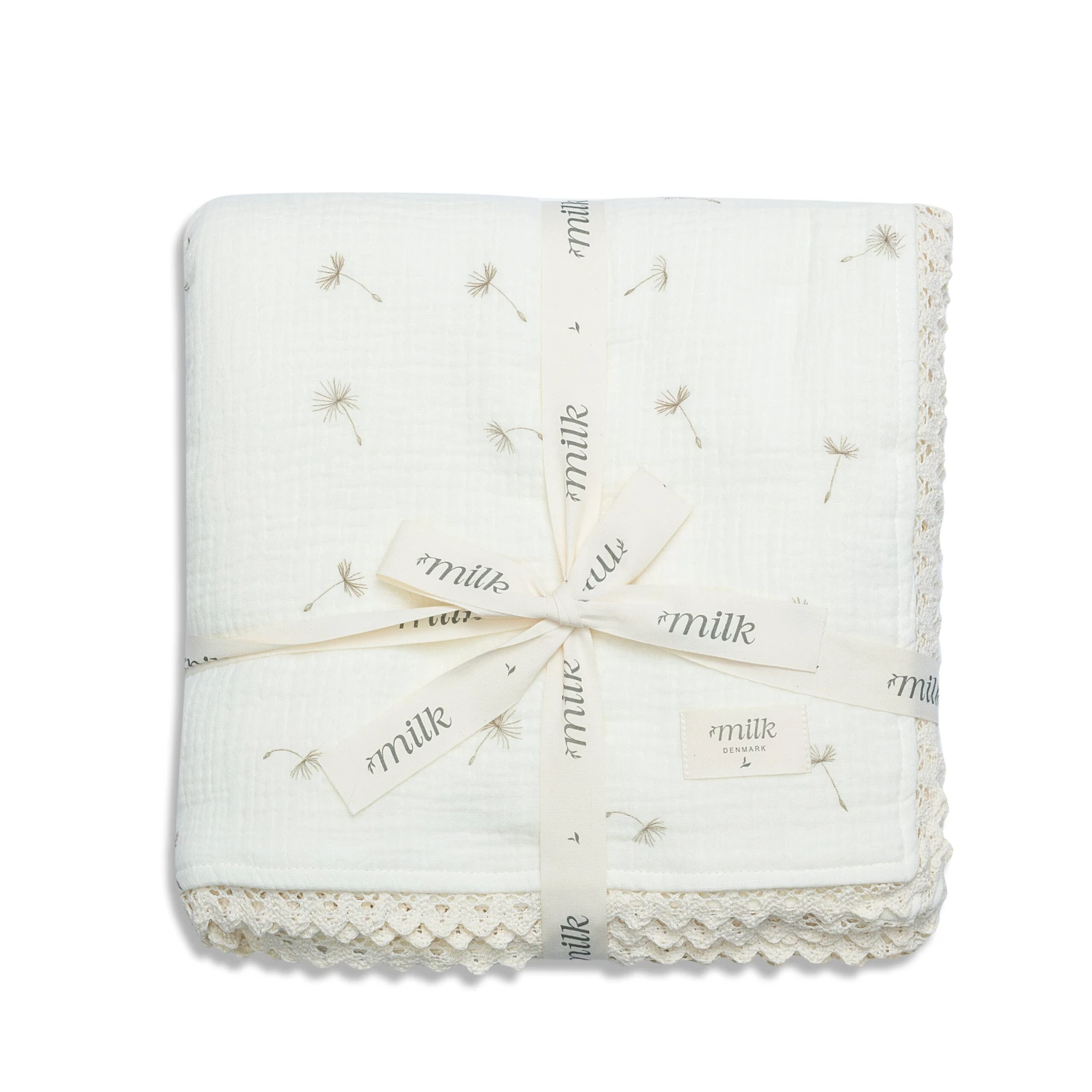 Milk Denmark Lace Edge Baby Blanket 3 Milk Denmark Lace Edge Baby Blanket - Image 3