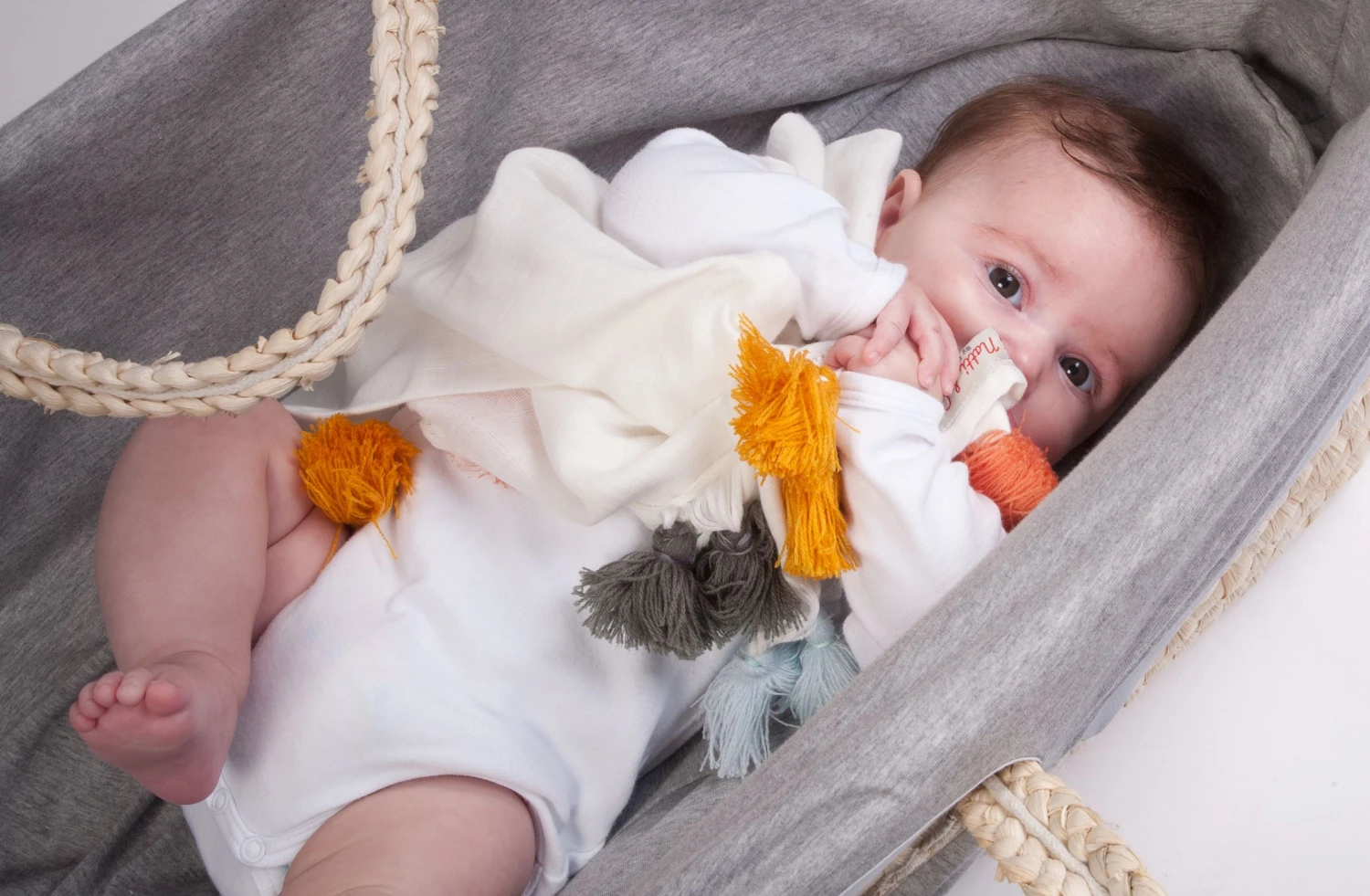 Childhome Pack Of 4 Tetra Cotton Cloths With Tassel 8 Childhome Pack Of 4 Tetra Cotton Cloths With Tassel - Image 8