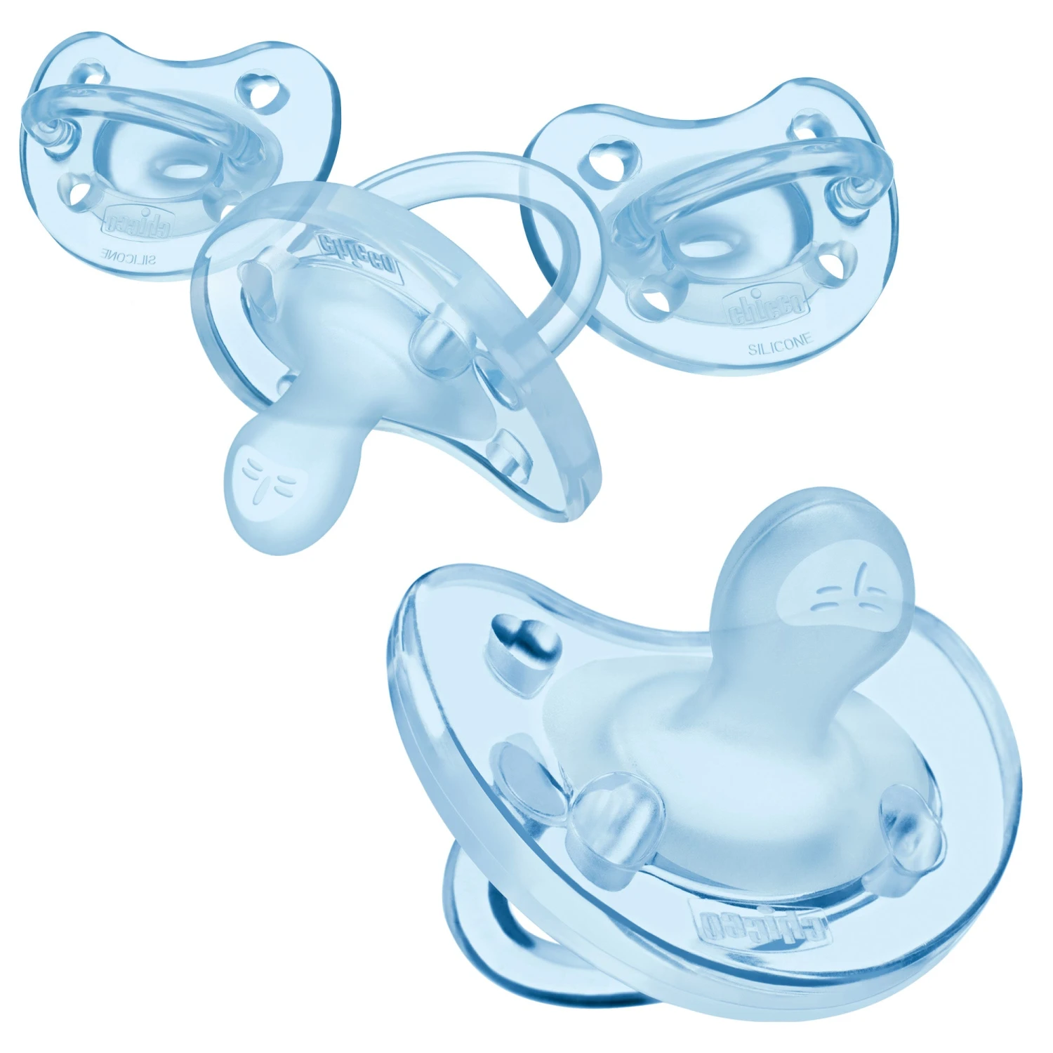 Chicco PhysioForma Silicone One-Piece Orthodontic Pacifier 0-6m 4pk 3 Chicco PhysioForma Silicone One-Piece Orthodontic Pacifier 0-6m 4pk - Image 3