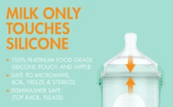 Boon NURSH Collapsible Silicone Pouch Bottle | 3-Pack -Megababies USA NURSH 208oz Desktop 03