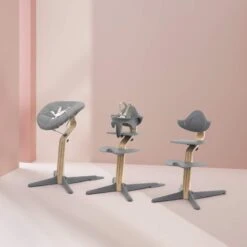 Stokke Nomi Chair Natural -Megababies USA Nomi Natural Grey Growline 221101 onPink US