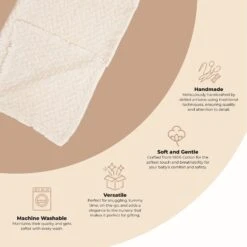 Crane Baby Oatmeal Boho Knit Blanket 7 Crane Baby Oatmeal Boho Knit Blanket -Megababies USA Oatmeal Blanket Infographic 01 002