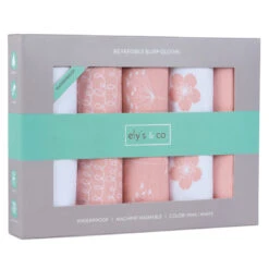 Ely's & Co. Waterproof Reversible Jersey Cotton Burp Cloths / Cloth Diapers - 5 Pack -Megababies USA PACKAGING 2