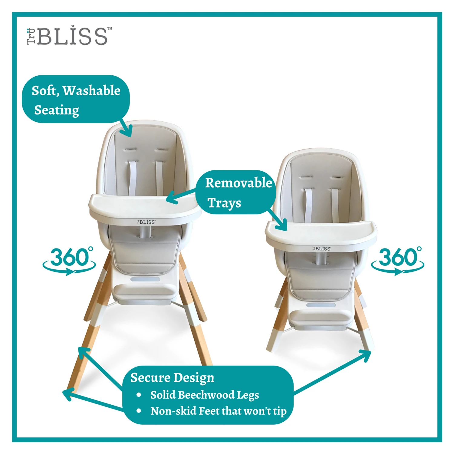 TruBliss Turn-A-Tot 2-in-1 High Chair 2 TruBliss Turn-A-Tot 2-in-1 High Chair - Image 2